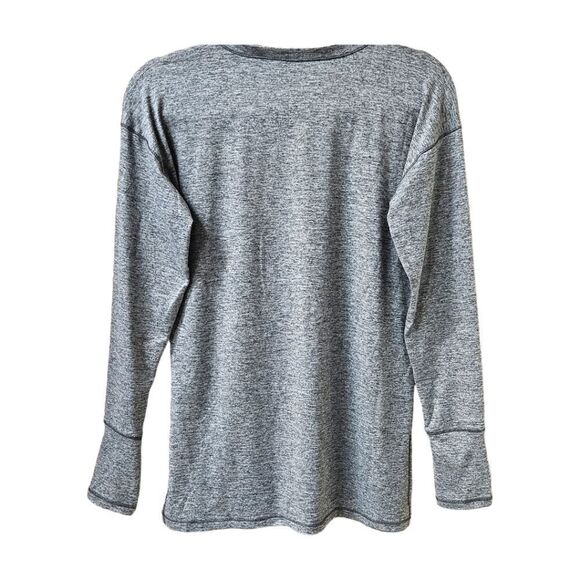 RBX LIVE LIFE ACTIVE Women's NewβLongSleeve V-Neck Gray Workout Top. - Picture 9 of 12